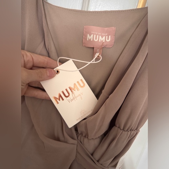 Show Me Your MuMu Liz Maxi Chiffon Dress in Dune - Picture 7 of 8